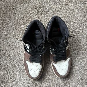 Men's Brown and White Sneakers
